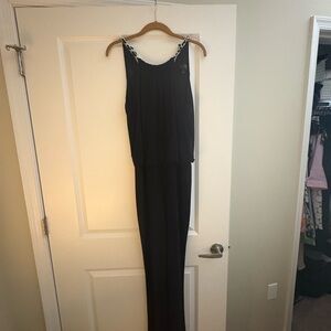 Laundry By Shelli Segal Black Chain Halter neck Jumpsuit